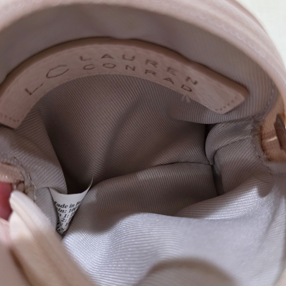 Lauren Conrad Kitty Cat Flower Floral Pink Coin Pouch Purse Rose Gold Keychain - Picture 8 of 10